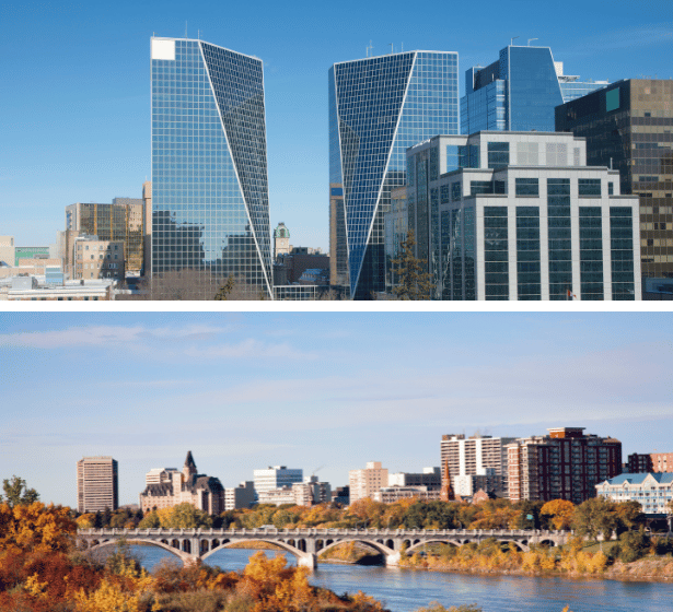 Regina-Downtown -&-Saskatoon-Downtown